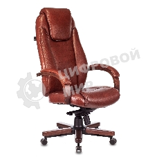 Кресло Бюрократ T-9923WALNUT Leather Eichel светло-коричневый, кожа