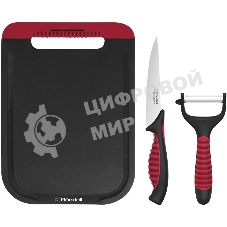 Набор ножей кухонных Rondell RD-1892 компл.:3 предм. разд. дос. черный/бордовый блистер