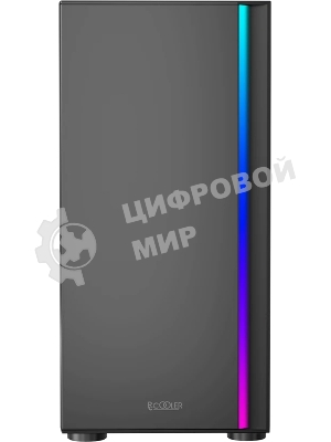 Компьютерный корпус без блока питания PCCOOLER LM300 ARGb BK, Flat Mid Tower, черный, TG, 0.45 SPCC, 1x120мм mATX, mITX 170/330/150мм 2x2.5