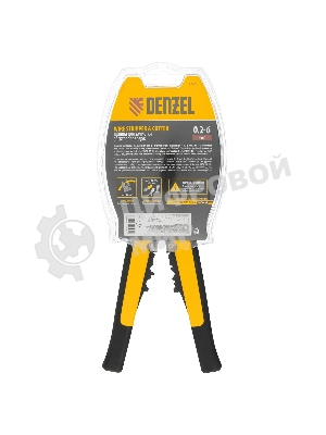 Щипцы для зачистки электропроводов Denzel 0,2-6 мм2, функция обрезания проводов