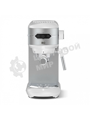 Кофеварка эспрессо BQ CM3001 стальной/белый, исп. кофе - молотый, 1 л, 1450 Вт, 15 Бар.