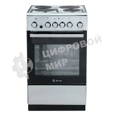 Плита электрическая De Luxe 5004.16э 010 серебристый, конфорок 4 шт, духовка 46 л, гриль, 50 см x 85 см x 50 см