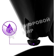 Кофеварка капельная Kitfort КТ-728 черный/серебристый, исп. кофе - молотый, 1.5 л, 900 Вт