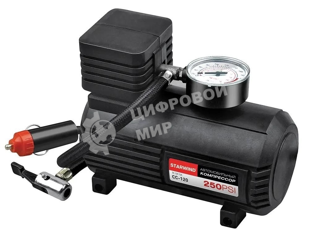 Автомобильный компрессор Starwind CC-120 15л/мин шланг 0.45м