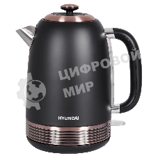 Чайник электрический Hyundai HYK-S4501 1.7л. 2200Вт черный/бронзовый (корпус: нержавеющая сталь/пластик)