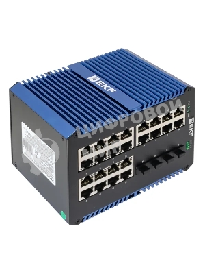 Коммутатор EKF TSX-U-4GX/SFP-24GTP, 24×1 Гбит/с PoE + 4×1 Гбит/с SFP, неуправляемый