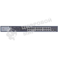 Коммутатор Hikvision DS-3E0526P-E(O-STD), 24×1 Гбит/с PoE + 1×1 Гбит/с SFP, неуправляемый