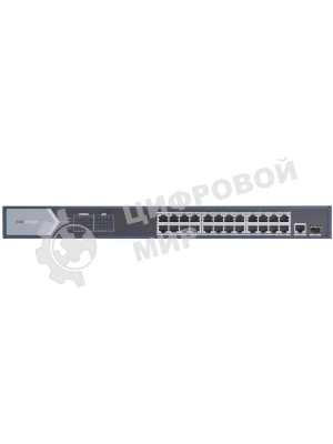 Коммутатор Hikvision DS-3E0526P-E(O-STD), 24×1 Гбит/с PoE + 1×1 Гбит/с SFP, неуправляемый