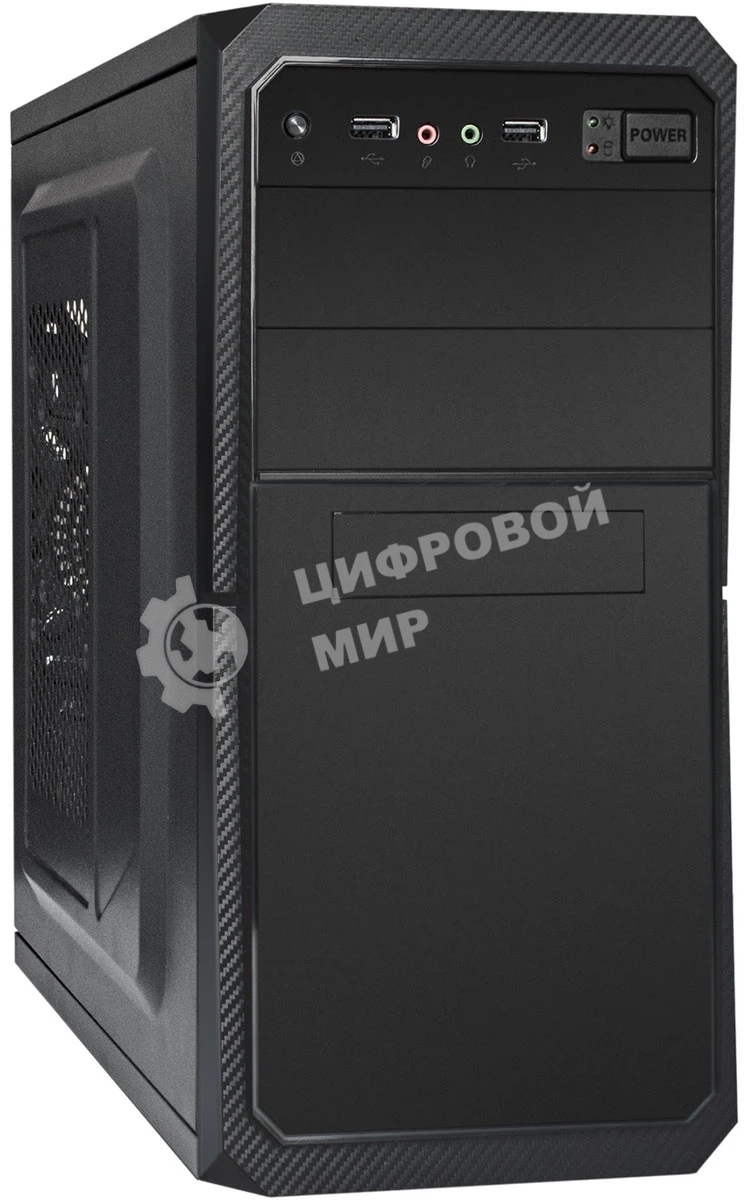 Компьютерный корпус Minitower ExeGate BA-202-UNS450 (mATX, БП UNS450 с вент. 12см, 2хUSB, аудио, черный)