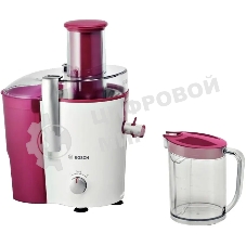 Соковыжималка Bosch MES25C0 белый/бордовый, центробежная, 700 Вт, 1250 мл, механическое