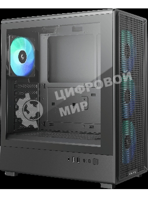 Корпус Deepcool CC550 4F черный без БП ATX 4x120mm 5x140mm 1xUSB2.0 1xUSB3.0 audio bott PSU