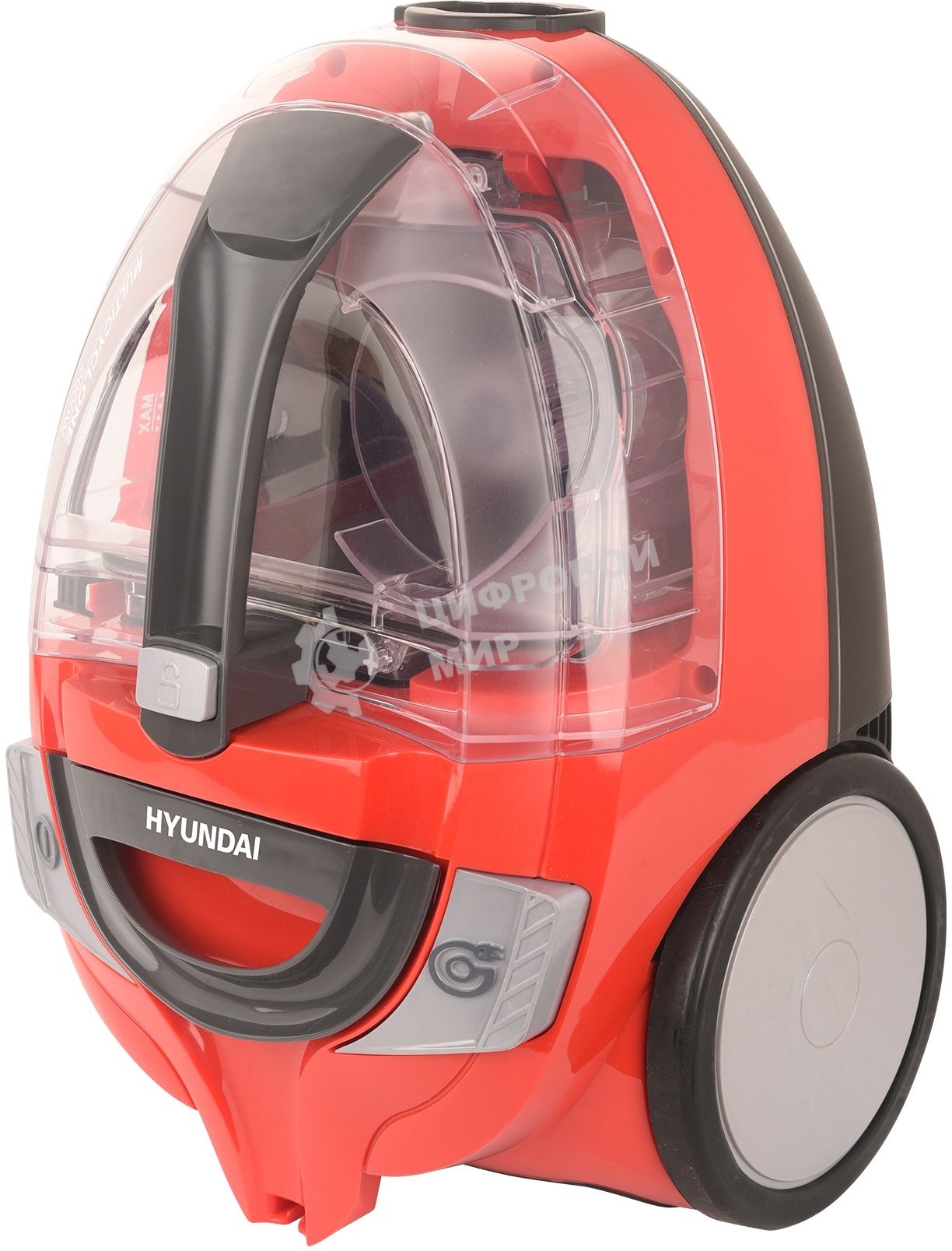 Пылесос Hyundai HYV-C3075 красный, 380/2000 Вт, уборка сухая, пылесборник контейнер 1.5 л