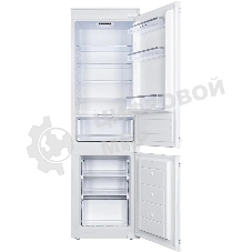 Встраиваемый холодильник Zigmund & Shtain BR 18 X белый двухкамерный 195/75 л морозилка снизу, размораживание ручное