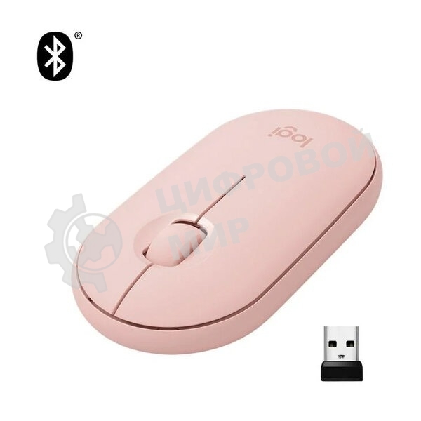 Мышь беспроводная Logitech Pebble 2 M350S Rose 910-007014
