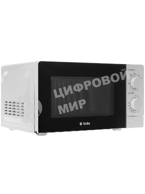 Микроволновая печь Delta DL-87L20 белый, 20 л, 700 Вт, переключатели - поворотный механизм