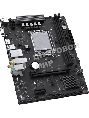 Материнская плата Maxsun Challenger B760M-F WIFI, LGA 1700, Intel B760, 2xDDR4, 3xSATA, 1xM.2, 1xPCIe 4.0 x16, 1xPCIe x1, 1xVGA, 1xHDMI, 1x1Gb LAN, Wi-Fi 5, Bluetooth 4.2, 2xUSB-A 5Gbps, 4xUSB-A 2.0, 3x3.5 мм, 7.1, чёрный, mATX
