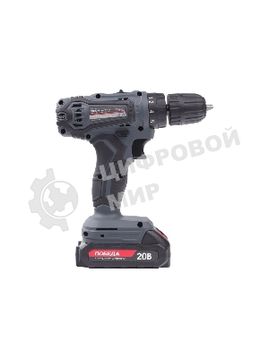 Дрель-шуруповерт Победа ДА-20/1 Ли, 20 В, 2,2 Ач, 38 Нм, щеточный
