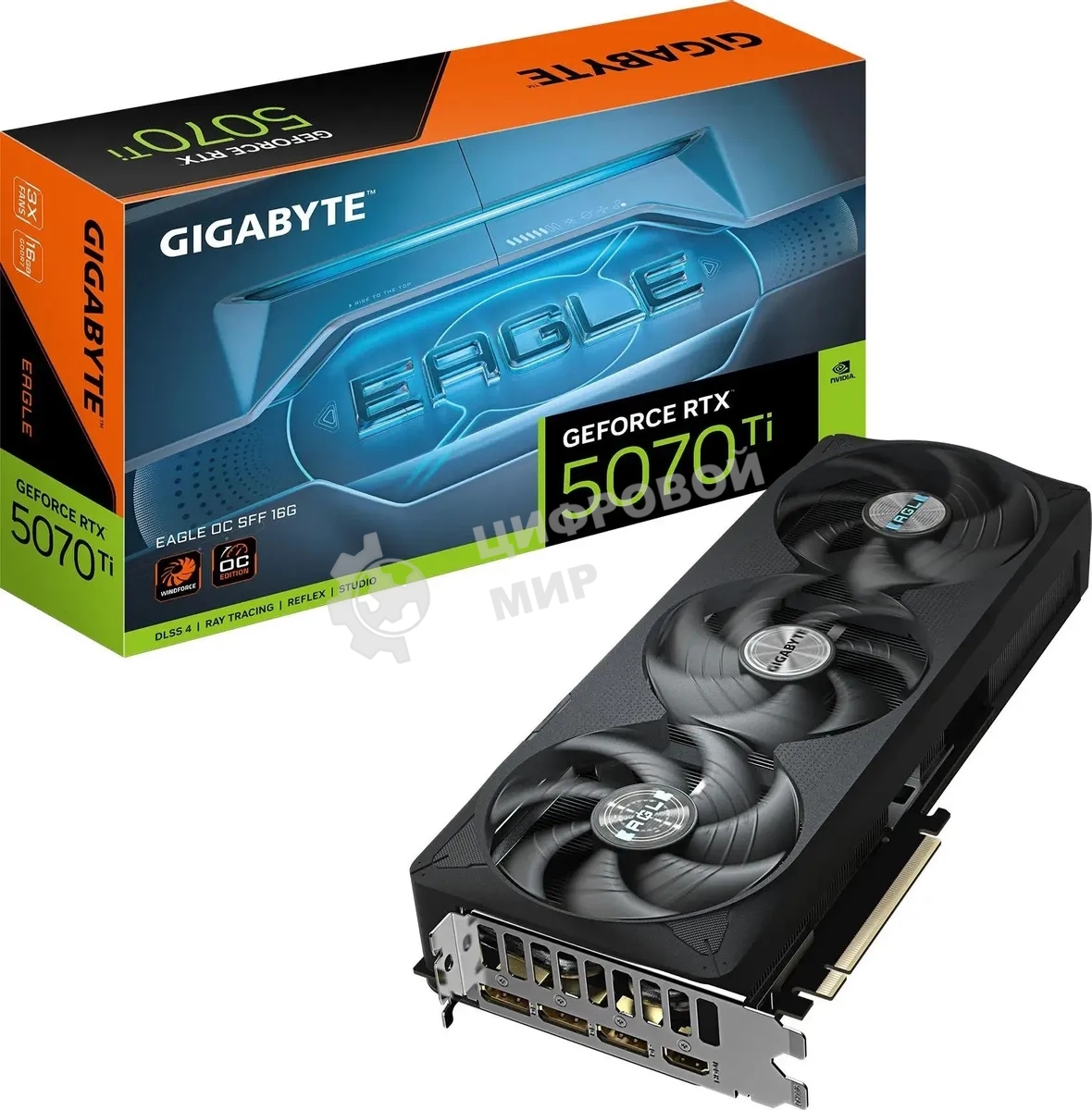 Видеокарта Gigabyte GV-N507TEAGLE OC-16GD 1.0 NV RTX 5070TI 16Gb 256bit GDDR7 2542/28000/HDM