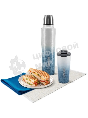 Термокружка для напитков Rondell Nubes RDS-1969 0.6 л. серо-голубой, картонная коробка