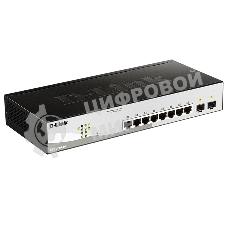 Коммутатор D-Link DGS-1210-10/F1A, 8×1 Гбит/с + 2×1 Гбит/с SFP, настраиваемый