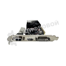 Видеокарта CBR GeForce GT 730, 2 GB DDR3, 128 bit, HDMI, DVI-D, VGA, GPU 700 MHz