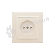 Розетка EKF Минск ERR10-022-200 1-м СП 10А IP20 без заземления, с защитными шторками, бежевый