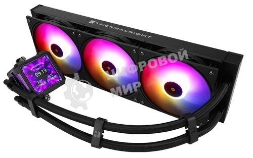 Водяное охлаждение для процессора Thermalright Frozen Warframe Pro 360 черный ARGb (360мм, черный, ARGb/Fans: 3x120мм, 70.84CFM, 29.8dBA, 2000RPM/Pump height 60мм, 23dBA, 3000RPM, Rad thickness 27mm/S: 1200, 1700, 1851, 2011, 2066, 115X, AM4, AM5)