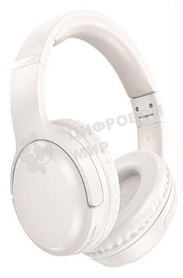 Беспроводные/проводные наушники Borofone BO25 Milky белый, накладные, Bluetooth + проводной, складная конструкция, микрофон, до 30 ч