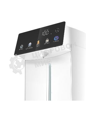 Термопот BQ TP5001 White. Мощность 1600 Вт/Объем 5 л/Сенсорный LED-дисплей/Поддержание температуры/Функция дехлорирования/Регулировка темперы от 40 до 90 'C/Система защиты: от перегрева, от включения без воды, блокировка подачи воды/Внутренняя колба из нержавеющей стали AISI 304/Съемная крышка/Ручка для переноски/Электрическая помпа/Длина шнура 0.85 м