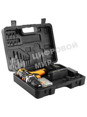 Дрель-шуруповерт Deko Banger 20V ONE, 20 В, 1,5 Ач, 18 Нм, щеточный