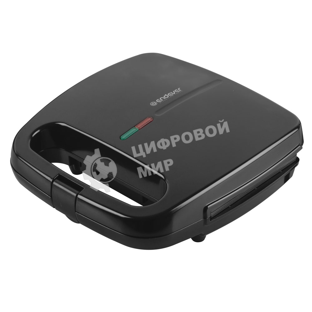 Вафельница Endever Skyline WM-22 черный, 850 Вт, на 2 вафли, автом. терморегулятор, размеры 22,6x22,4 см