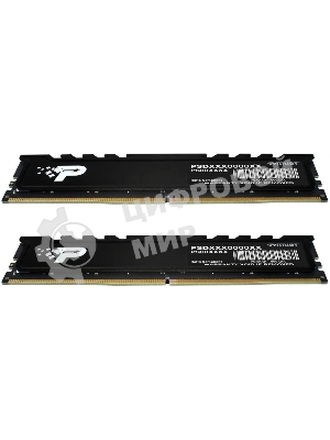 Оперативная память Patriot Signature Premium, DDR5, 32Gb (2x16 Gb), 5600 MHz, CL46, DIMM, радиатор, черный