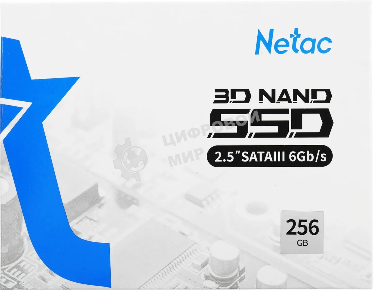 Накопитель SSD Netac N600S, 256Gb, SATA III, 2.5