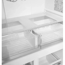 Холодильник LEX LCD450BmID синий металлик трехкамерный 288/129л морозилка снизу, No Frost, Side-by-Side