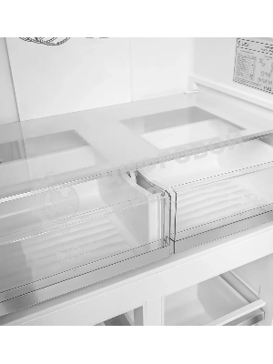 Холодильник LEX LCD450BmID синий металлик трехкамерный 288/129л морозилка снизу, No Frost, Side-by-Side