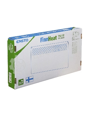 Конвектор электрический Ensto FinnHeat EPHBM07PR белый, 750 Вт, 12 м2, термостат