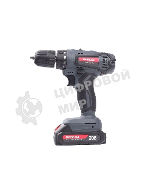 Дрель-шуруповерт Победа ДА-20/1 Ли, 20 В, 2,2 Ач, 38 Нм, щеточный