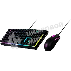 Комплект клавиатура+мышь Cooler Master MS110 проводной, USB, 3200 DPI, чёрный
