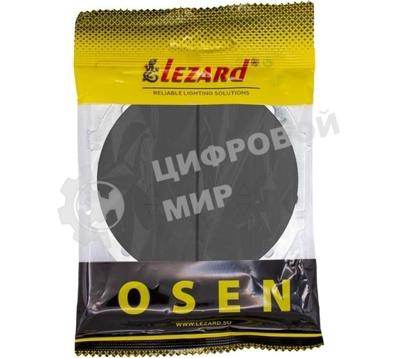 Выключатель проходной 2-кл. СП OSEN 10А IP20 механизм черный бархат LEZARD 743-4288-106