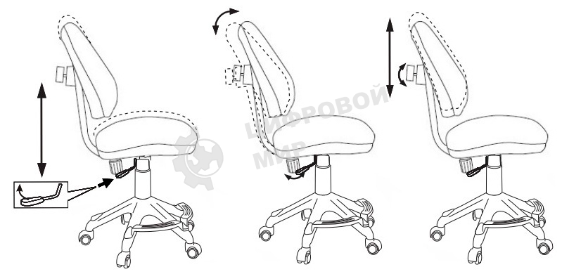 Кресло детское Бюрократ KD-4-F/TW-96-1 TW-96-1 оранжевый колеса оранжевый