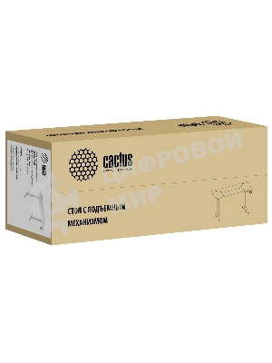 Стол компьютерный Cactus CS-EDL-WWD столешница МДФ дуб молочный каркас белый