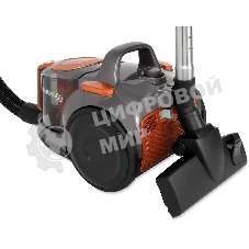 Пылесос Hyundai HYV-C5450 черный/оранжевый, 380/2200 Вт, уборка сухая, пылесборник контейнер 2.5 л