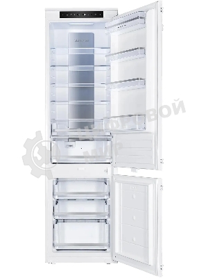 Встраиваемый холодильник Zigmund & Shtain BR 19 X белый двухкамерный 209/64 л морозилка снизу, No Frost