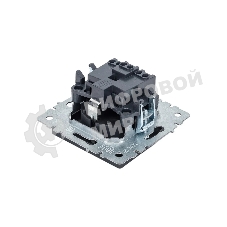 Розетка 1-местная IEK BRITE 16А РС11-1-0-БрГ с заземлением, без защитных шторок, 16А, графит