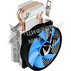 Кулер Aerocool Formula Verkho 2 серебристый/синий 90мм алюминий+медь 2000rpm 25db 4-pin 110W 142мм