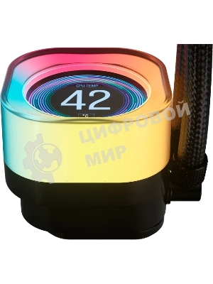 Система жидкостного охлаждения Corsair iCUE LINK TITAN 360 RX LCD (360мм, черный, RGb/ Fans: 3x120мм, 73.5CFM, 36dBA, 2100RPM/ S: 1851, 1700, AM5, AM4)