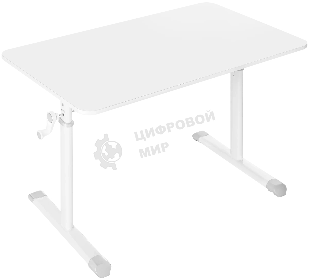 Офисный стол Defender Netis белый, 100x60 см, в63-86 см, ручной.