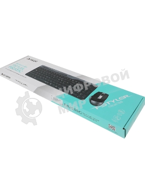 Комплект клавиатура+мышь A4Tech FStyler FB2535C беспроводной, USB + Bluetooth, 2000 DPI, черный