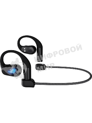 Гарнитура ASUS ROG Cetra Open Wireless Gaming Earbuds чёрный, беспроводная, радиоканал, до 16 ч, подсветка, совместимость с PS5