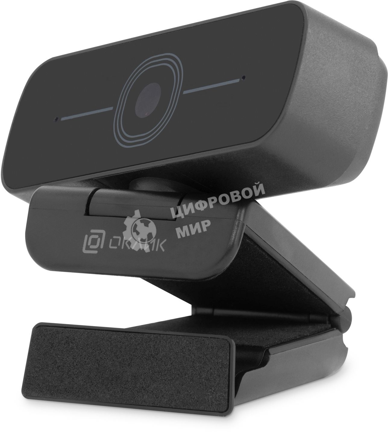Веб-камера OKLICK OK-C001FH 1920x1080, 30 кадр/с, USB Type-A, микрофон (шумоподавление), универсальное крепление